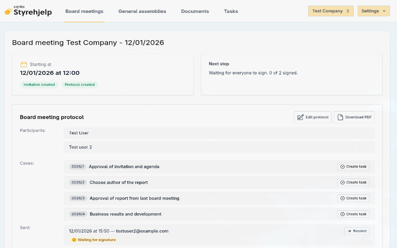Board Governance Platform Screenshot